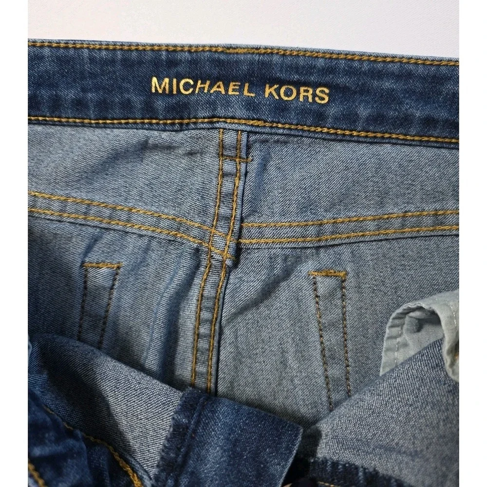 Michael Kors Skinny Jeans Women Size 8 Blue Denim Stretch Mid Rise